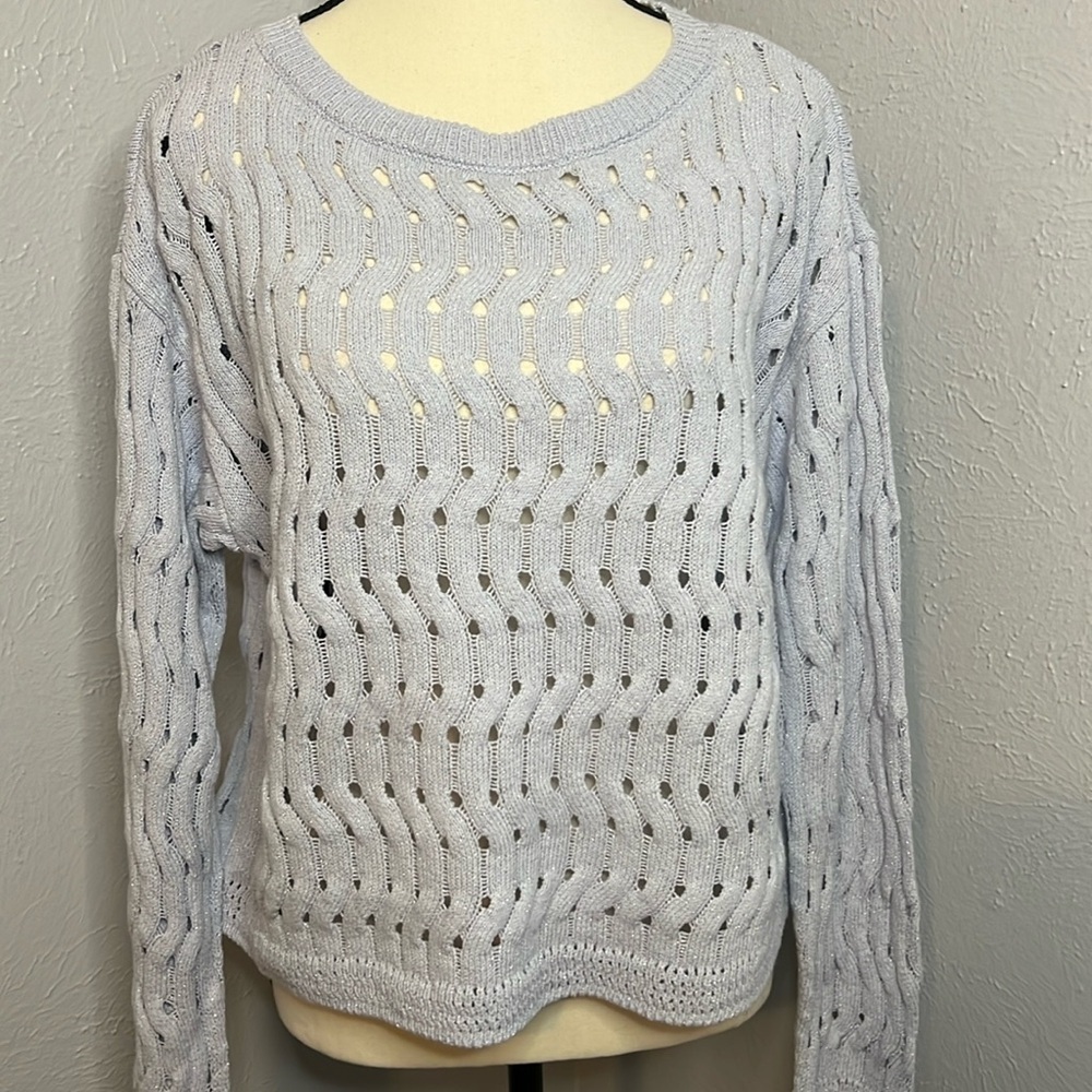 DKNY Jeans Blue Gray Sweater - NWT - Retails $79 - Picture 3 of 7